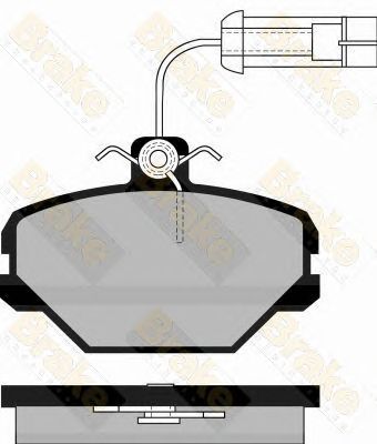 BRAKE ENGINEERING pa495 -  Комплект тормозных колодок, дисковый тормоз